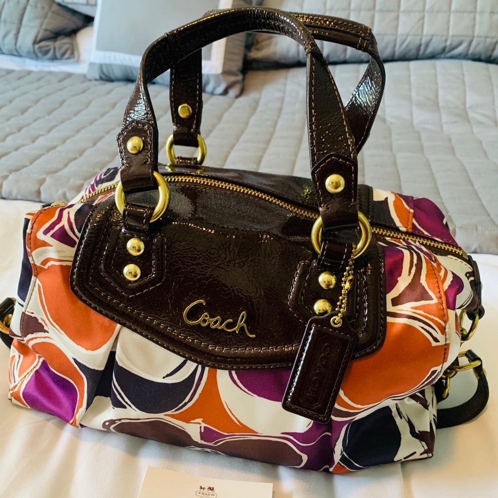 Coach multicolor tote bag! Only used once.